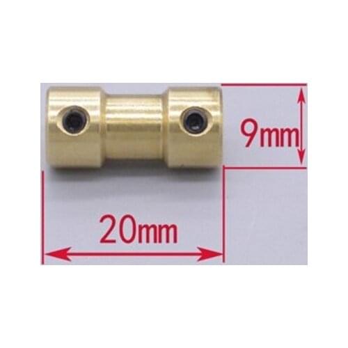 150pcs 2mm TO 2mm 2mm x 2mm Shaft Motor brass Coupling Coupler Brass M3 Screw holes 3MM