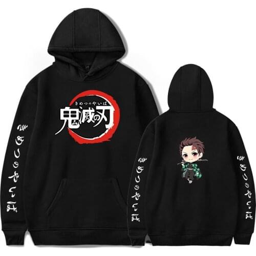 2021 Ghost Slayer Japanese Anime Mens and Womens Fashion Casual Hooded Sweater Couple Set Cosplay Unisex Top