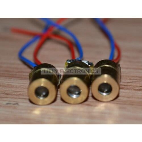 5 Pieces x 650nm 5mW Red Laser Dot Diode Module mini-type 6x10mm 3V