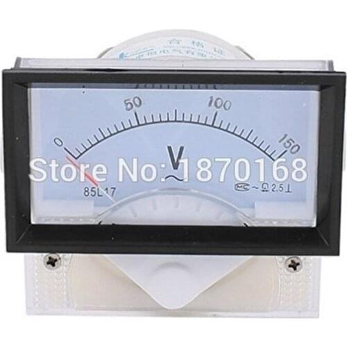 85L17 AC 5V 10V 15V 25V 30V 45V 50V 75V 100V 150V 250V 300V 450V 500V 70mmx40mm Rectangle Analog Volt Voltage Panel Meter