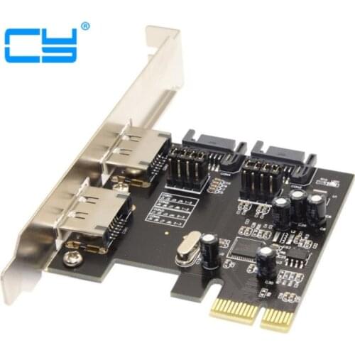 PCI-E To 4 Ports SATA 3.0 ESATA PCIE SATA3 6Gbps Expansion Card PCI-E Adapter