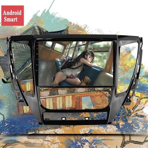 Android 10.0 Car GPS Navigation player For Mitsubishi Pajero 2016-2018 19 car audio Multimedia Player Auto Radio GPS navigation