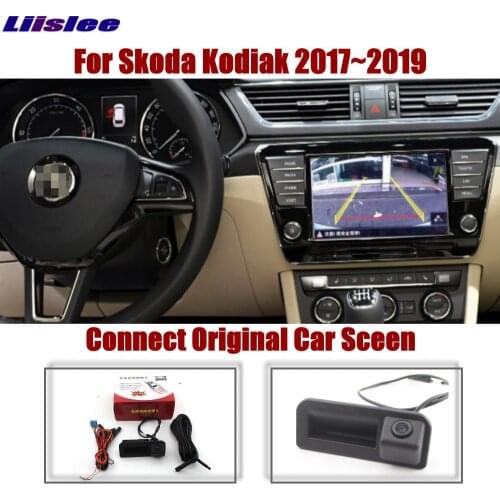 Car Rear Camera For Skoda Kodiak 2017 2018 2019 2020 Original Screen Upgrade Reverse Dynamic Trajectory Parking Image