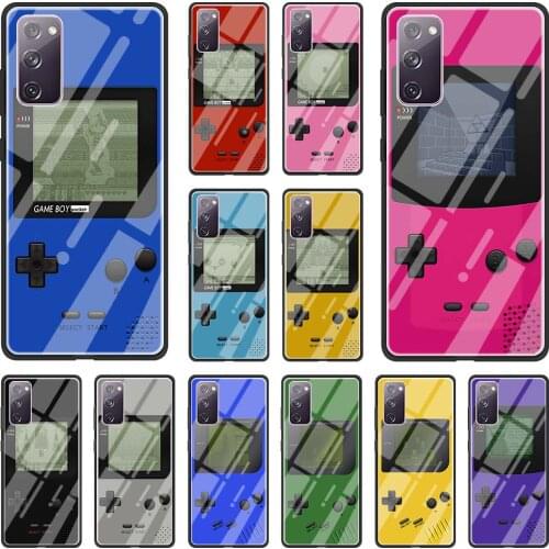 Phone Case For Samsung Galaxy S20 FE S10 Plus S21 Ultra S9 S8 S10e Lite Glass Hard Back Cover Funda Game Boy Game Console Box