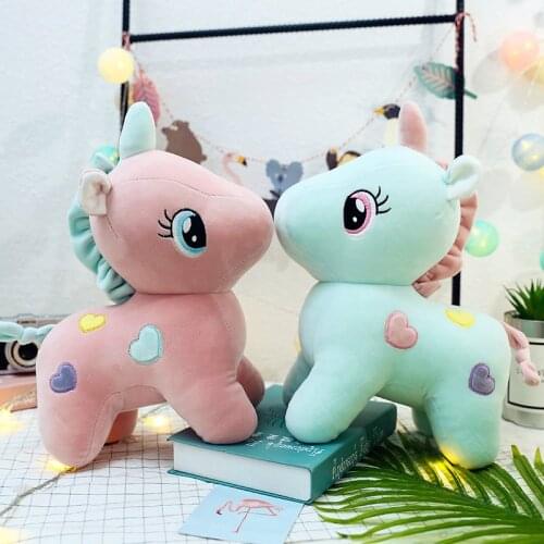 20/25cm Baby Kids Plush Toys Soft Unicorn Doll Appease Sleeping Pillow Kids Rainbow Horse Toys for Girls Christmas Birthday Gift