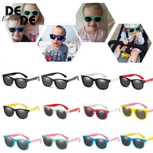 New Mirror Kids Sunglasses TR90 Boys Girls Polarized Silicone Safety Sun Glasses Gift For Children Baby UV400 Gafas