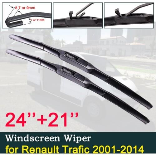 For Renault Trafic X83 2001~2014 Car Wiper Blades Front Windscreen Wipers Car Accessories Goods Vivaro Primastar 2002 2013 2012