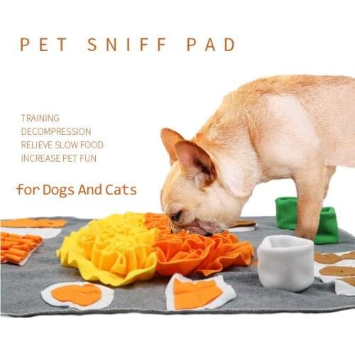 Dog Sniffing Training Mat Round Washable Blanket Pet Stress Training Relieving Nosework Mat Dog Product Supplies