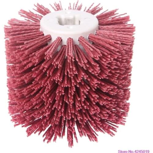 New Deburring Red Ceramic Abrasive Wire Round Brushes Head Polishing Buffing Wheel