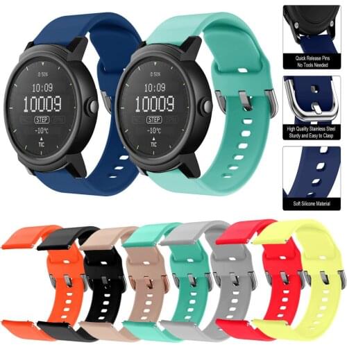 Soft Silicone Band Strap for Ticwatch 2/Ticwatch E Band With Fashional Colors 20mm