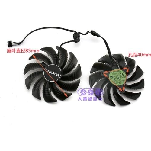 New Original for Gigabyte RTX2060 compatible with GTX1650 GTX1660 GTX1660ti Graphics Video Card Cooling fan T129215SU