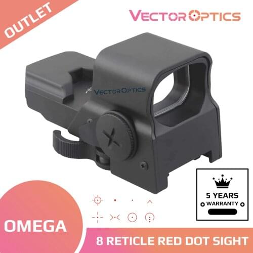 Vector Optics Omega 8 Reticles Military Style Red Dot Sight Reflex Scope Tactical AR15 M4 5.56 AK 7.62mm Shotgun 12ga Hold Zero