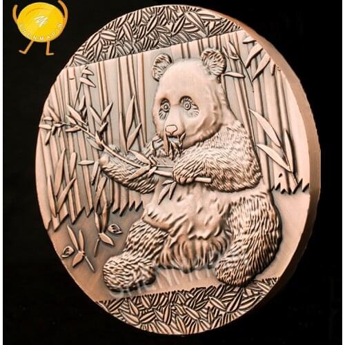 Chinese National Treasure Panda Commemorative Coin China Culture Memorial Museum Coins Collectibles Red Copper Panda Art Coin