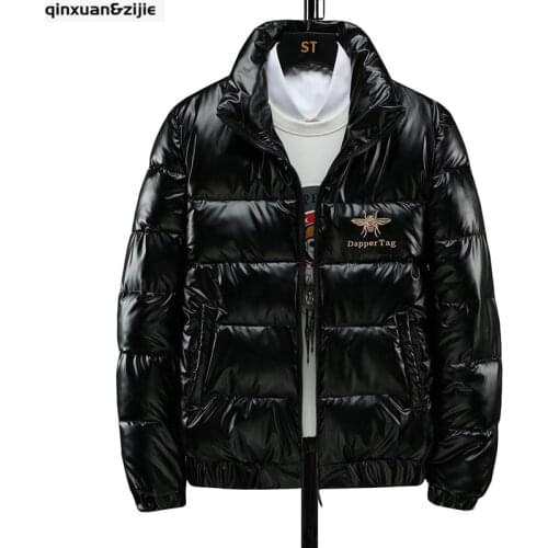 Q&Z 2021 Thick Warm Men Winter Jacket Parka Casual Loose Harajuku Mens Oversized Parkas Coats Hooded Embroidery Clothes