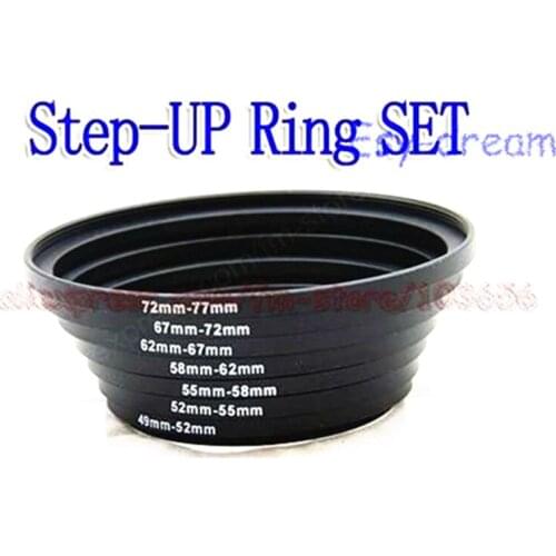 Step Up Step-up Ring Adapter Mount Set For Lens Filter 49-77mm 49mm-77mm PA003