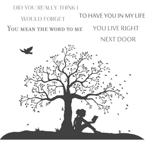 DABOXIBO The Girl Under The Tree Clear Stamps Mold For DIY Scrapbooking Cards Making Decorate Crafts 2020 NEW Arrival