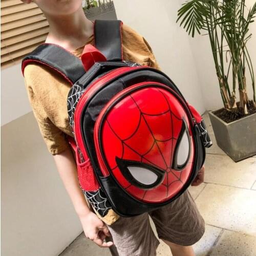 Disney 3D Spiderman backpack Super heroes school bag boy waterproof children bag