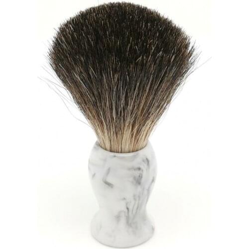 TEYO Black Badger Hair Shaving Brush Perfect For Wet Shave Cream Safety Double Edge Razor