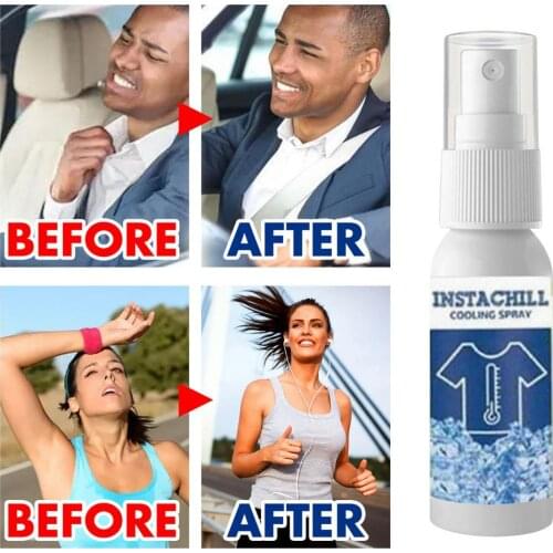 100ml Instant Cooling Spray Chill Moisture Wicking Spray For Sports Refrigerant Cooling Agent Summer Car Rapid Cooling Agent