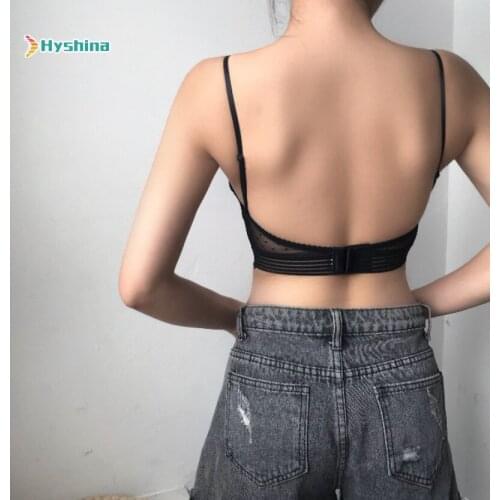 U-back European and American Back Underwear Bra Underwear French Bralette Sexy Triangle Cup Girl Bra