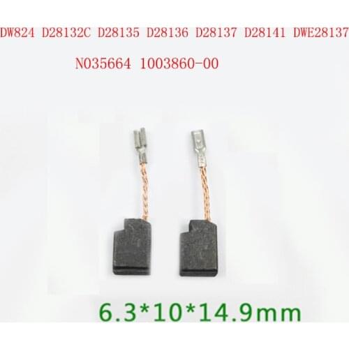 Carbon Brushes N035664 N035662 1003860-00 for 125 DW824 D28132C D28135 D28136 D28137 D28141 DWE28137