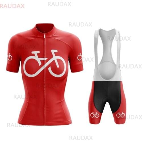 Red Cycling Jersey Set 2021 Summer Womens Cycling Jersey MTB Bicycle Female Cycling Clothing Triathlon Ropa Mujer Bike Uniforms