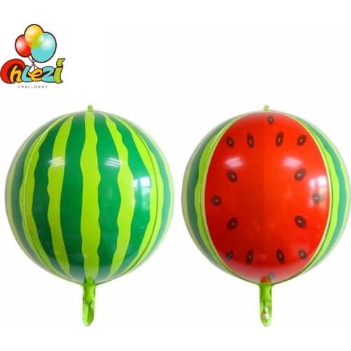 1 pcs 22inch 4D Watermelon Helium Balloon Birthday Wedding Decoration Ballon Photo Props Baby Shower Kids Toys Summer party ball