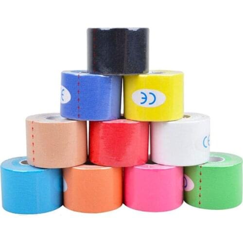 1PC Tennis Football Kinesiology Tape Athletic Sports Strapping Shoulder Knee Ankle Cotton Elastic Adhesive Bandage Muscle Kines