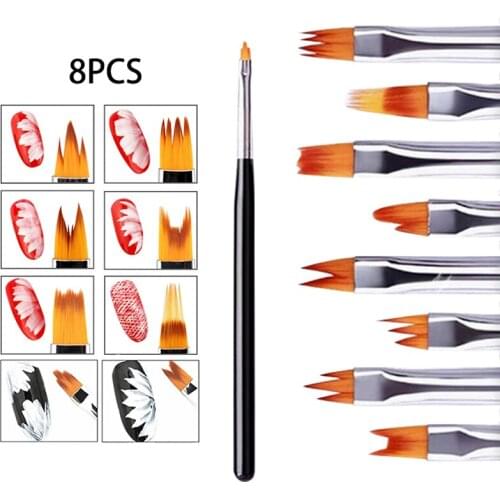 8 nail polish blooming flower nail art brush pen neutral ultraviolet nail painting flower drawing pen nail brush MPwell