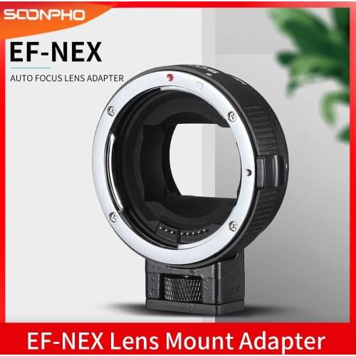 Auto Focus EF-NEX Lens Mount Adapter for Sony Canon EF EF-S lens to E-mount NEX A7 A7R A7s NEX-7 NEX-6 5 Camera Full Frame