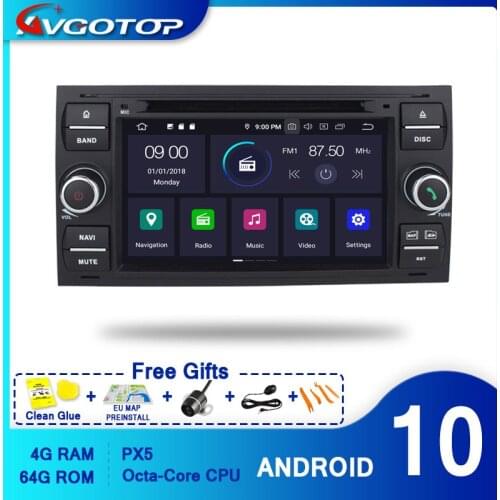AVGOTOP Android 10 Car Multimedia for FORD FOCUS 2004 2005 2006 2007 2008 GPS Navigation Carplay Vehicle Head Unit