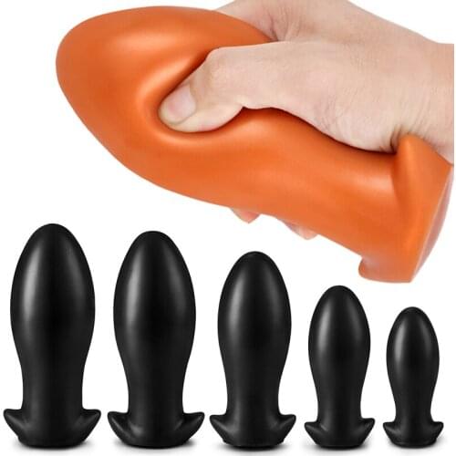 Soft Huge Anal Plug Big Butt Plug Anal Ball Vaginal Dildo Plug Anus Expansion Stimulator Bdsm Toy Erotic Sex Product For Couples