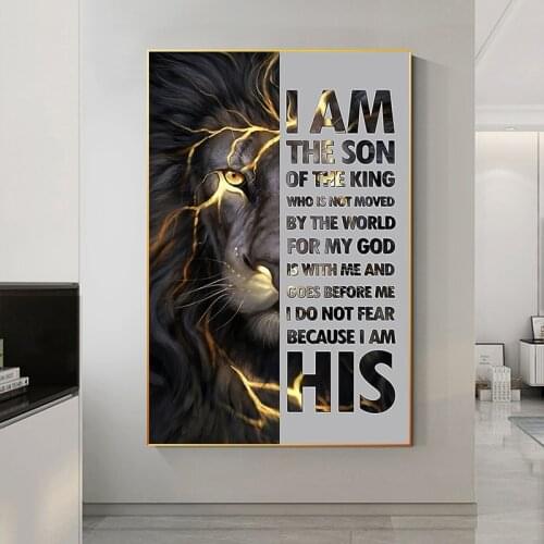 Wild Lion Letter Motivational Quote Art Posters and Prints Lions Canvas Painting Modern Wall Art Picture For Office Home Decor