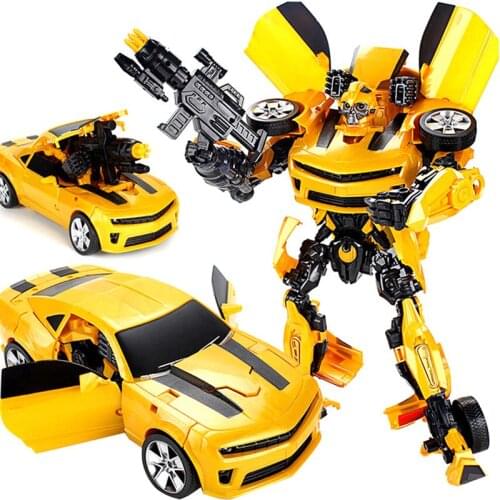 Free Transformation Bumbles Bee Robot Car Model Classic Toys Action Figure Gifts For Children Boy Toys Music Car Model