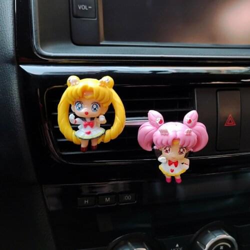 Cute Girl Doll Car Accessories for Girls Moon Girl Mini Doll Car Perfume Air Freshener Aromatherapy Clip Cute Freshener Ornament
