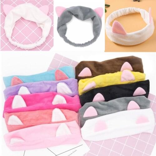 Fashion Women Headbands Cute Cat Ears Hair Band for Women Girl Wash Face Makecup Headwear Lady Bath Mask Holder Hair Accessorie