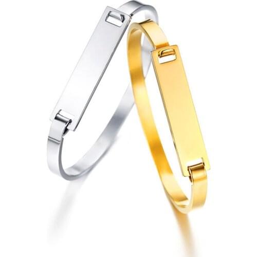 New Arrive Womens Jewelry Bangle Silver Gold Color Made of Stainless Steel Top Quality Girls Gift