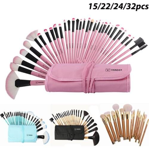 Vanderlife Professional 32pcs Makeup Brushes Eye Shadow Lip Brush with Bag Synthetic Hair pinceaux maquiagem