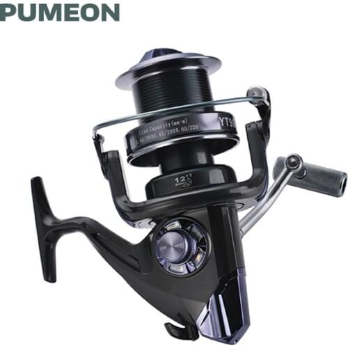 PUMEON Fishing Reel Gear Ratio 4.9:1 12+1BB Max Drag 8KG Left/Right Hand Lightweight Metal Spool Spinning Reel Saltwater Wheels