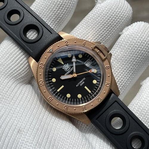 STEELDIVE SD1966S New Design 41.5MM Solid Bronze Case 200M Waterproof NH35 Automatic Mens Dive Watch