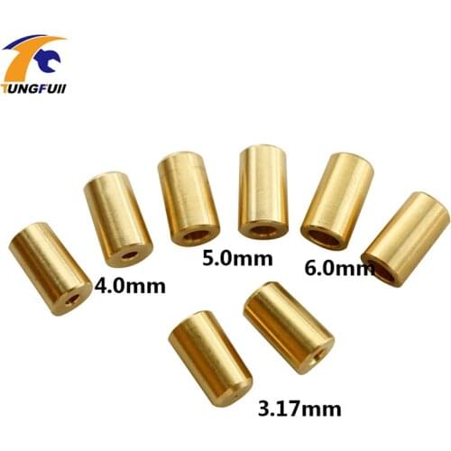 Tungfull High Quantity 2pcs Copper B10 drill chuck connection sleeve Connecting rods for 3.17 / 4/5/6 / 8mm motor shaft