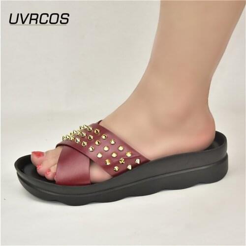 African Party Shoe Decorated with Rhinestone Elegant Fashion Casual Shoes Women Sandals Plus Size 2021 Summer Woman Slippers