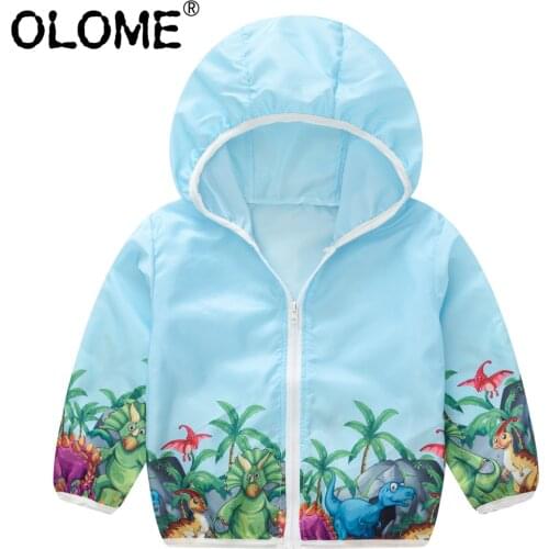 Kids Sun Protection Clothing Baby Hooded Jacket Boys and Girls Windbreaker Flora Light Children Coat OLOME Hiking Camping Wear