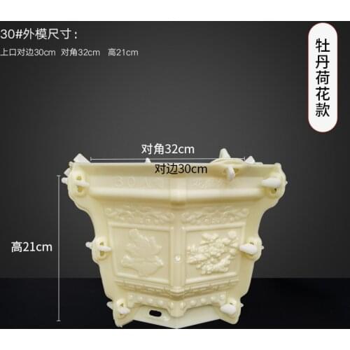 Vintage Cement Flowerpot ABS Mold Luxury Style Concrete Mould for Succulent Plants Handmade Home Decoration Garden Props