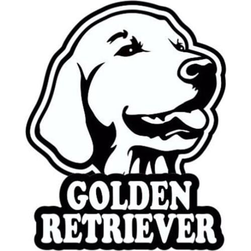 10.5cm*13.1cm Golden Retriever Dog Motorcycle Decor Car Sticker