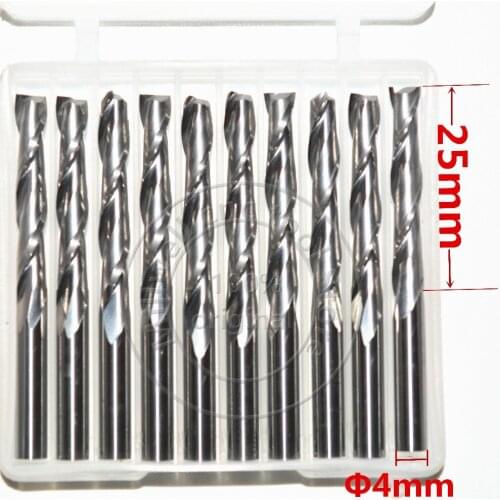 4mm*25mm,Freeshipping,CNC wood tool,carbide End Mill,woodworking insert router bit,2 flute up cut end mill,MDF,PVC,Acrylic