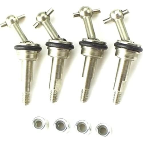 4Pcs Metal CVD Universal Joint Shaft with M2 Nut for Wltoys K969 K989 K979 P929 1/28 RC Car Upgrades Parts
