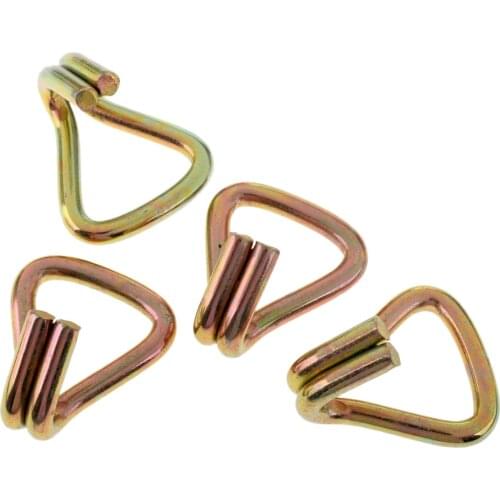 4Pcs Ratchet 1" Tie Down Webbing Strap Double J Hook Trailer Tow Accessories