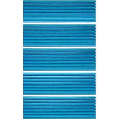 5PCS M.2 Heatsink SSD Aluminum alloy Heatsink Cooler Heat sink Thermal Conductive Adhesive For M.2 NGFF 2280 PCI-E NVME SSD Blue