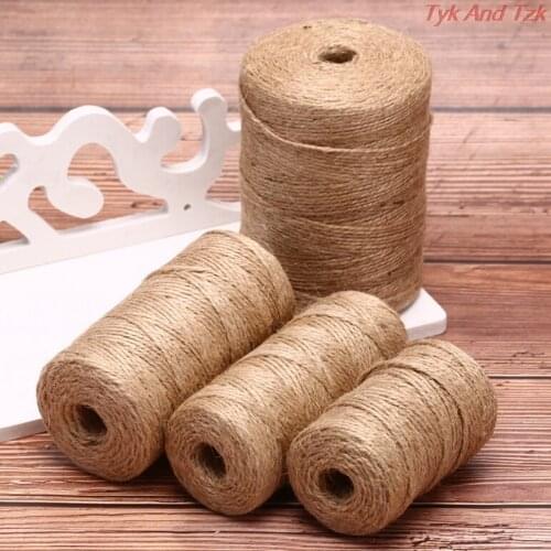 50m/80m/100m Handmade Hemp Linen Cords Rope To Tie Burlap Twine Rope String DIY Craft Decoration Cuerda Yute Corde Chanvre